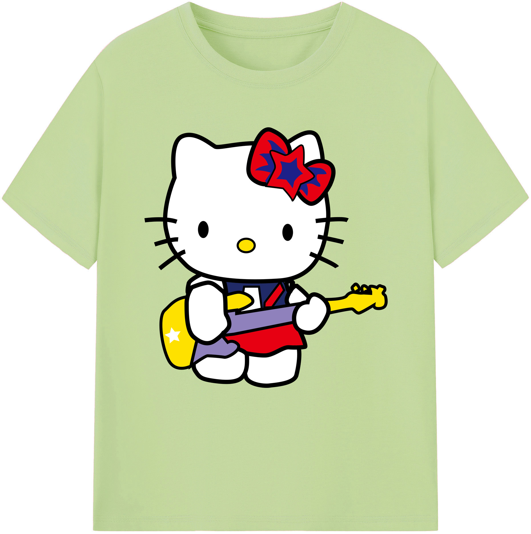 （画像用） Hello Kitty ハローキティ 綿100％半袖Tシャツ（フロントプリント）